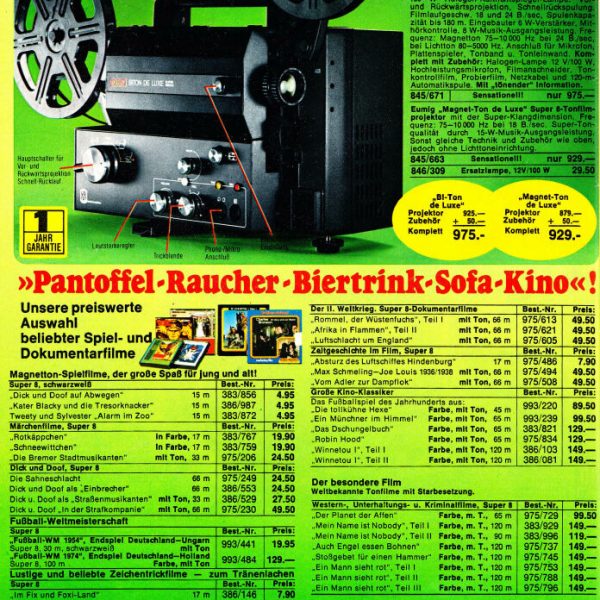 Super-8-Werbung Neckarmann 1976