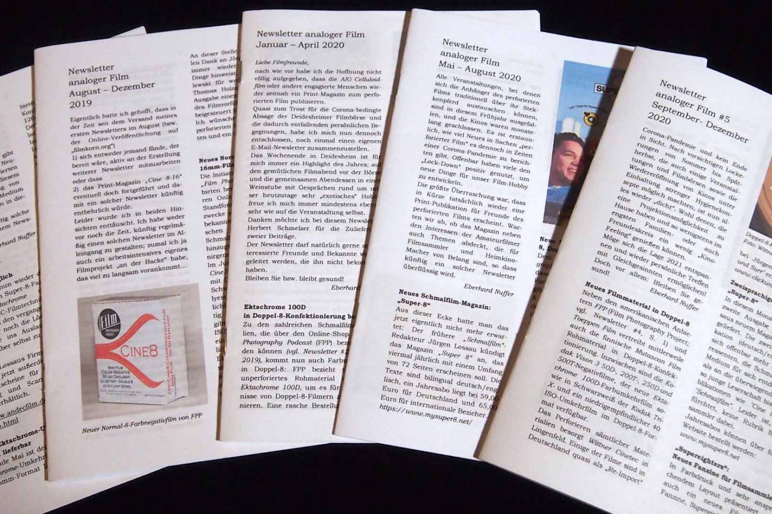 Newsletter analoger Film