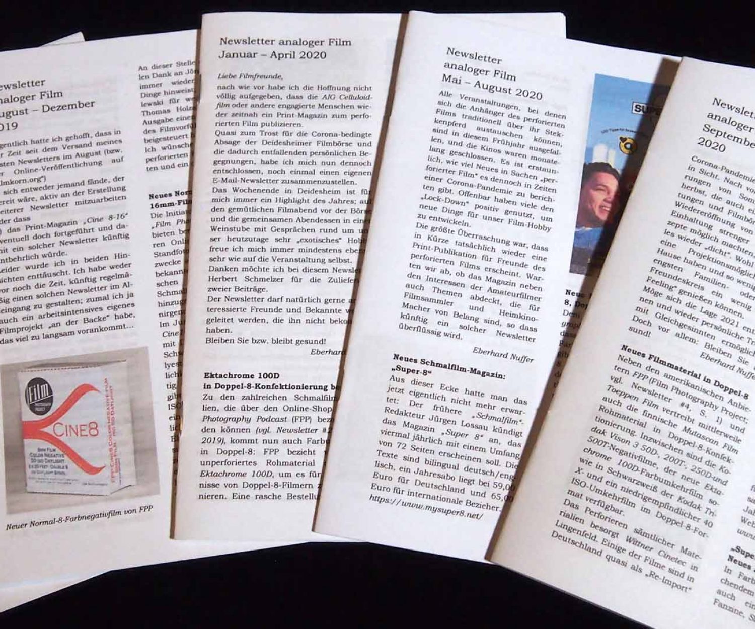 Newsletter analoger Film